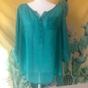 🌵Torrid | Sheer Bird Blouse